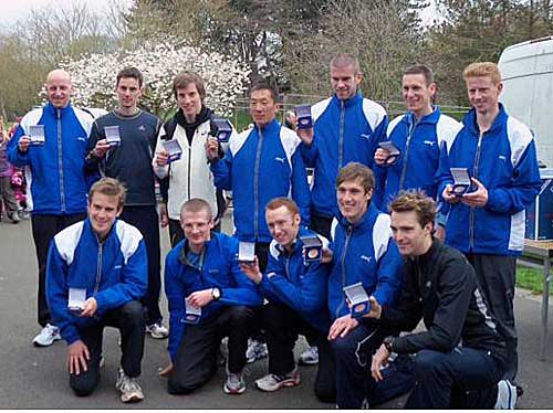 Morpeths Senior Men squad with their Bronze medals at Liverpool on Saturday