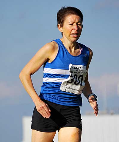 Sarah Wilkinson winning the 
Senior Womens race at Temple Park on Saturday 22nd October