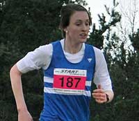 Laura Weightman in action at Harrier League at 
Cramlington on Saturday 28th February