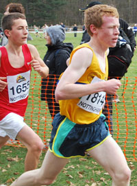 Jonny Nisbet in action at Inter-Counties 
on Saturday 7th March