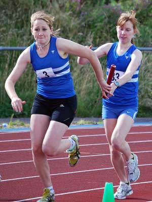 100m Senior Womens Relays  at Shildon on Sunday