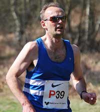 Vets race winner Phil Walker in action during the race
