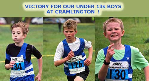 Kieran Hedley, Euan Jones and Sam 
Williams at Cramlington on Saturday 8th October