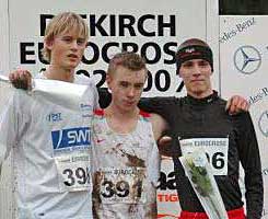 Nick Swinburn (center) on the winners rostrum in Luxembourg